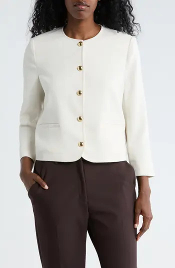 NORDSTROM RACK Textured Collarless Jacket | Nordstromrack | Nordstrom Rack