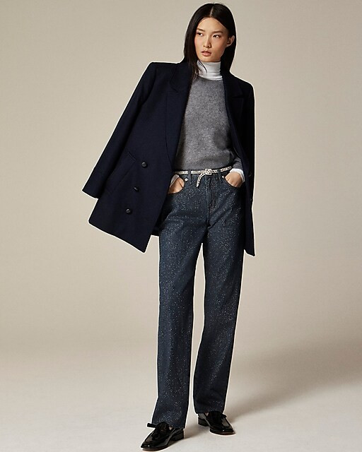 Mid-rise straight jean with Lurex® metallic threads in 1984 rigid | J. Crew US