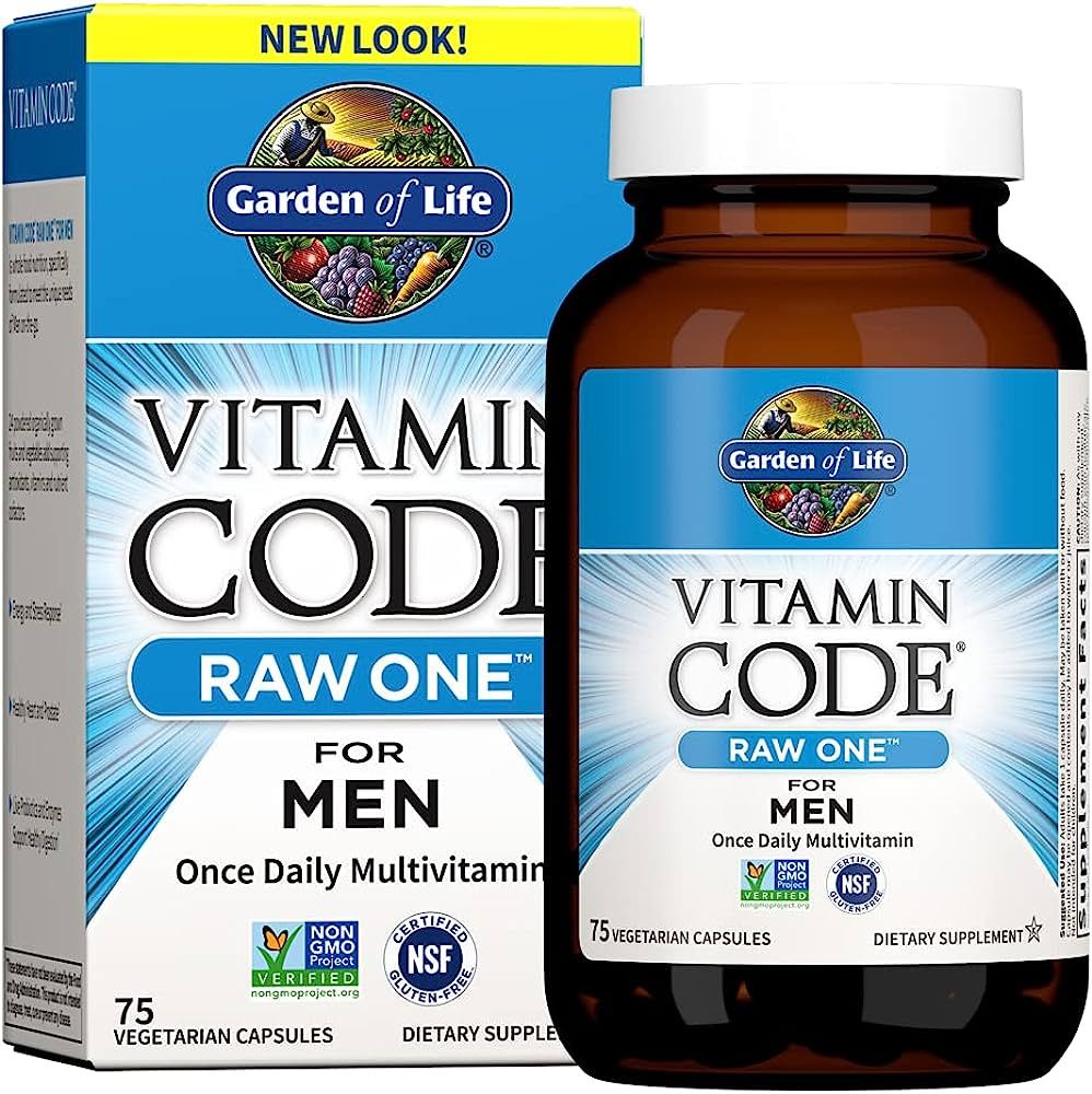 Garden of Life Multivitamin for Men, Vitamin Code Raw One - Once Daily, Vitamins Plus Fruit, Vegg... | Amazon (US)