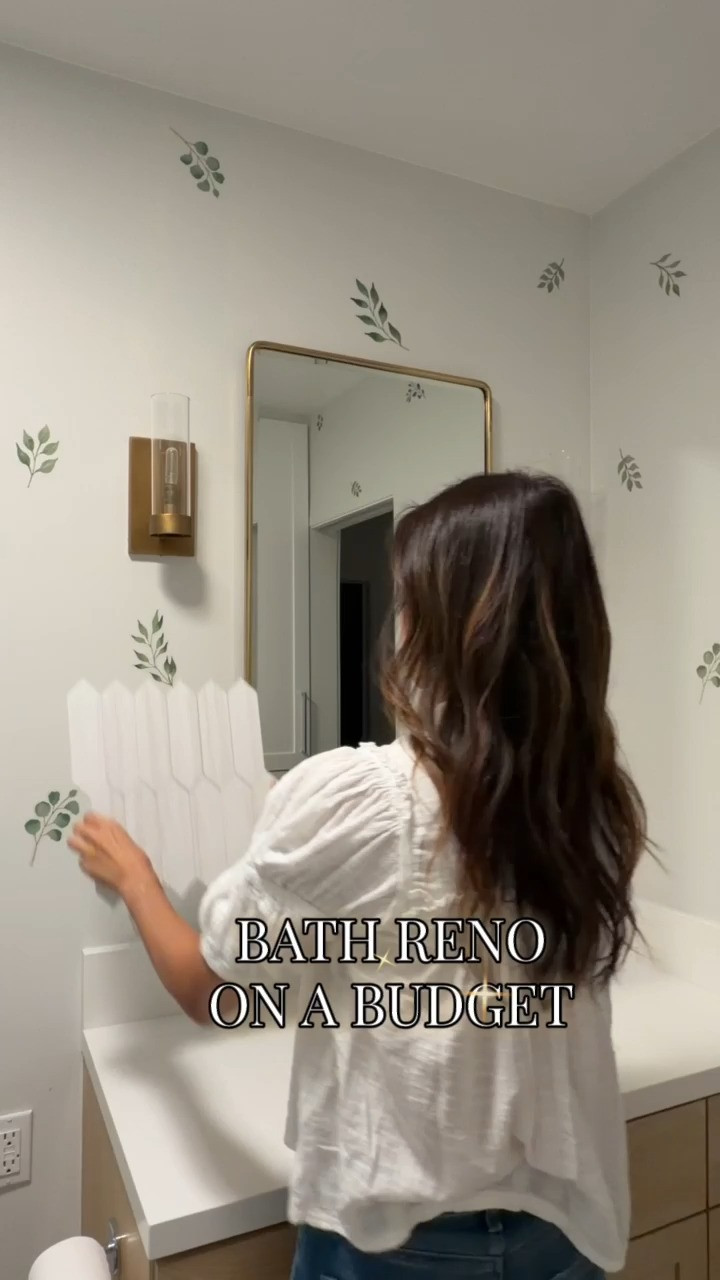 This peel and stick tile looks high end and amazing quality!
They're not going anywhere once you install them. The sconces are such an amazing price point and under $200!
Bath Reno on a budget! 

 

#LTKHome #LTKSaleAlert