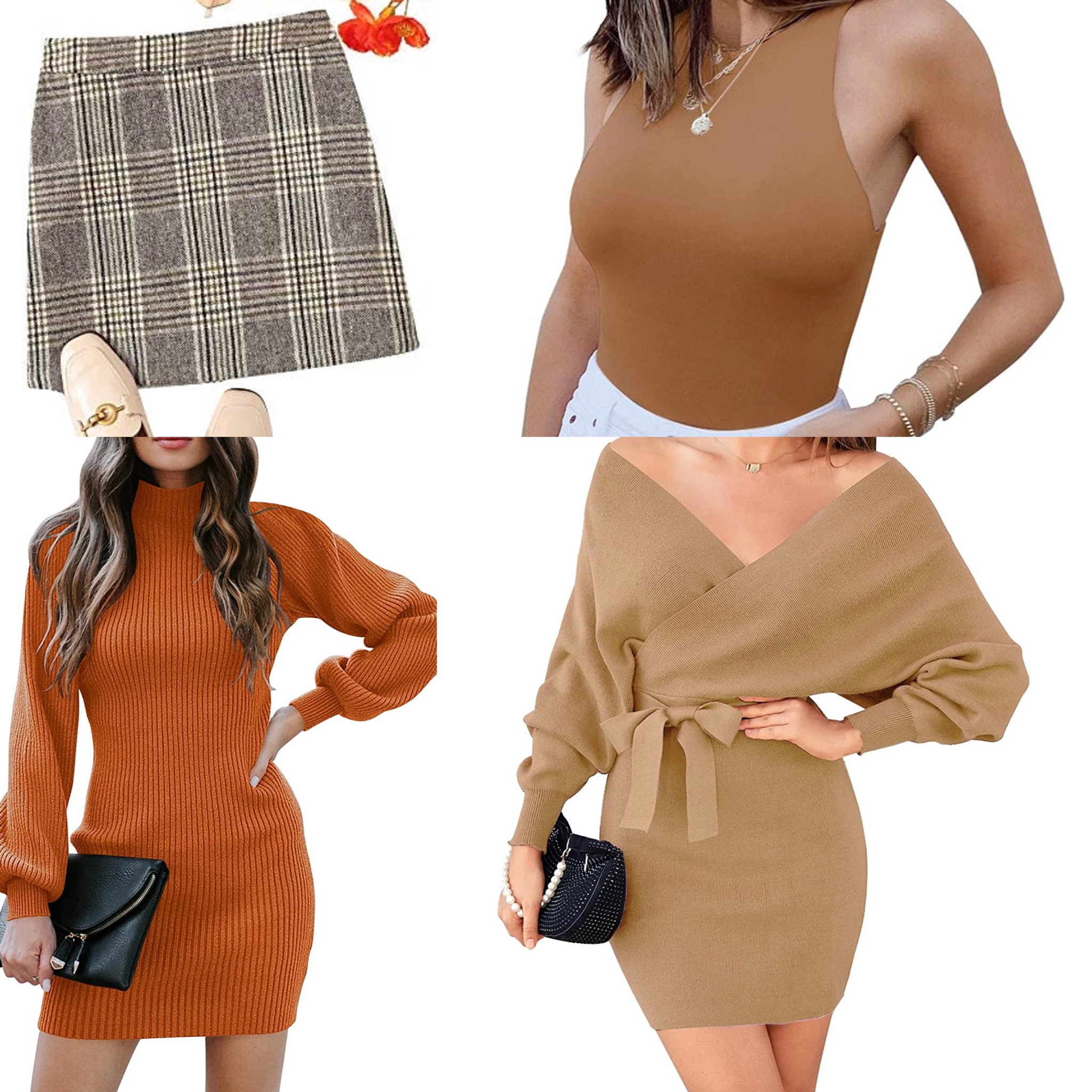Amazon Fashion. Fall Outfits. Skirt. Sweater Dress. Bodysuit. Fall Fashion. Sweater Weather. Amazon Must Haves. Amazon. 

#LTKsalealert #LTKstyletip #LTKunder50