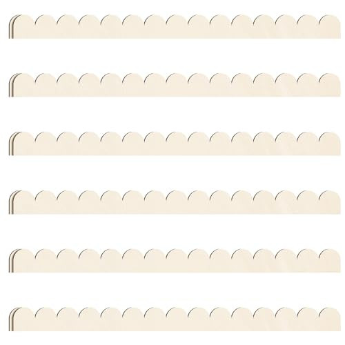 Threehoney Unfinished Scalloped Decorative Wood Trim Scalloped Edge Decorative Wood Molding Cute DIY Moulding Trim for Home Wall Cabinet Shelf and Window Door (12 Pack,15.75 x 1.18 Inch) | Amazon (US)