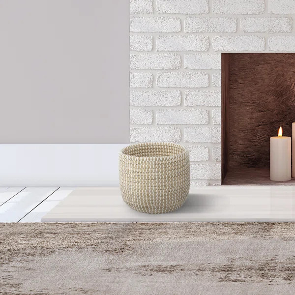 Stinson Beach Round Natural Seagrass Basket | Wayfair North America