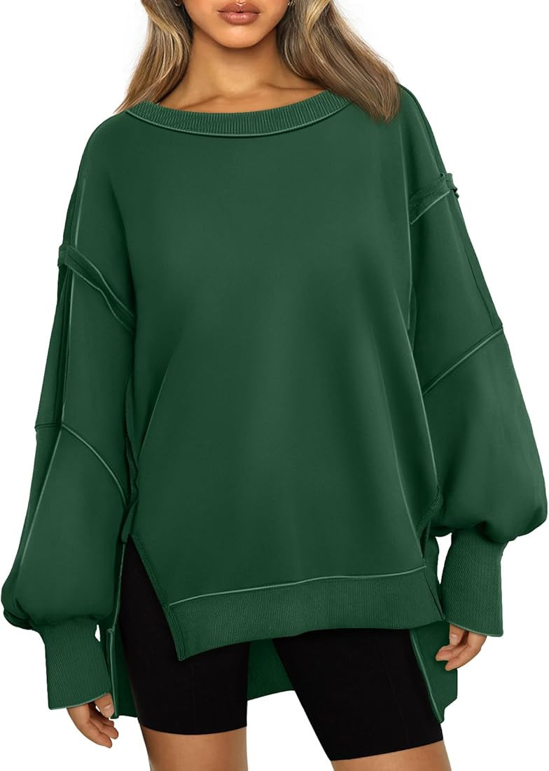 AUTOMET Womens Oversized Crewneck Sweatshirts Casual Long Sleeve Shirts Loose Fit Hoodies 2024 Wi... | Amazon (US)