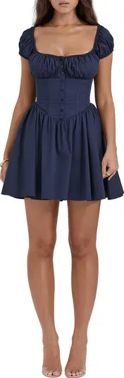 Nala Puff Sleeve Cotton Blend Minidress | Nordstrom