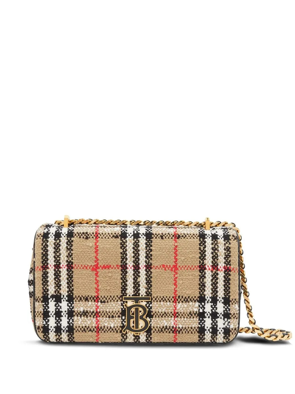 Burberry Lola Schultertasche Mit Vintage-Check | Nude | FARFETCH FR | Farfetch Global