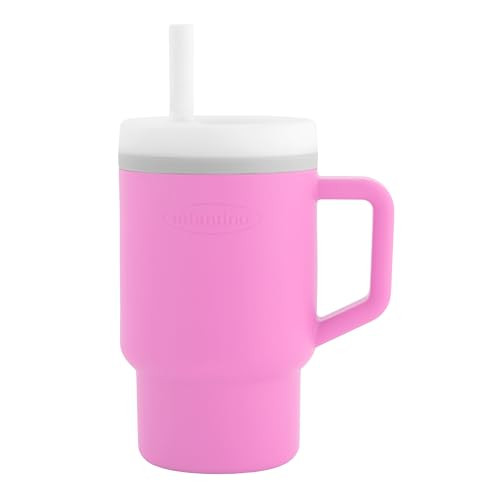 Infantino My 1st Tumbler, Silicone Sippy Cup with Straw & Handle, Spill-Resistant Baby Cup for On-the-Go, BPA-Free Transition Bottle, Cotton Candy | Amazon (US)