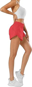 Aurefin Athletic Shorts for Women,Women's Quick Dry Workout Sports Active Running Track Shorts wi... | Amazon (US)