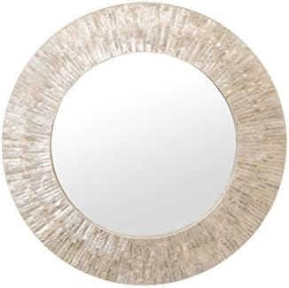 KOUBOO 1040142, Pearlescent White Round Capiz Seashell Sunray Wall Mirror | Amazon (US)