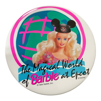 Magical World of Barbie Disney 1994 EPCOT Pin Button Mickey Ears Mattel  | eBay | eBay US
