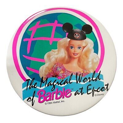 Magical World of Barbie Disney 1994 EPCOT Pin Button Mickey Ears Mattel  | eBay | eBay US