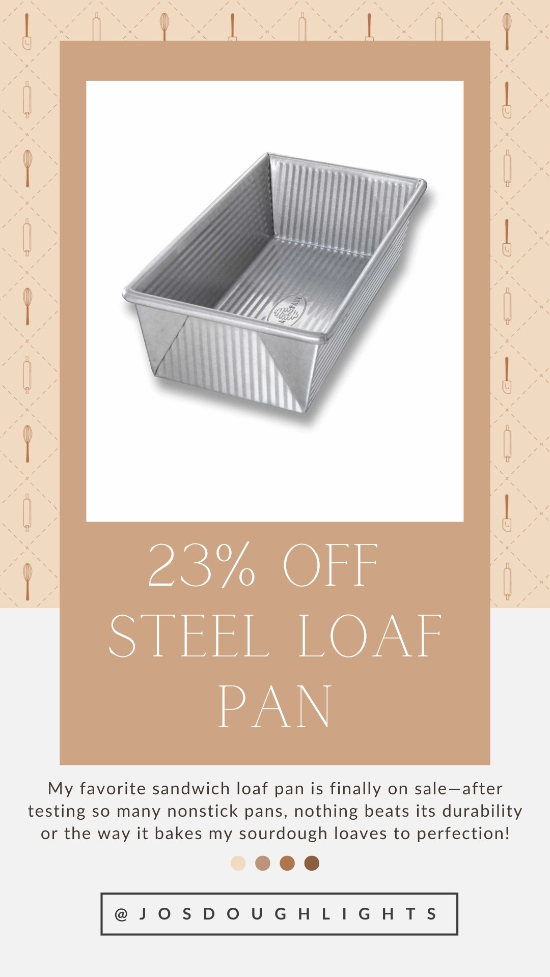 Tried so many nonstick pans, but this one’s the most durable and bakes my sourdough sandwich loaves to perfection—and it’s finally on sale! 🥖🍞🤎  #LTKbake #sourdoughessentials #LTKsale

#LTKHome #LTKGiftGuide