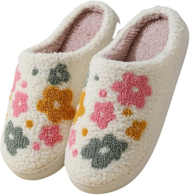 Women Home Slippers Cute Pattern Strawberry Slippers Indoor Outdoor Plaid Shoes Warm Soft Bedroom... | Amazon (US)