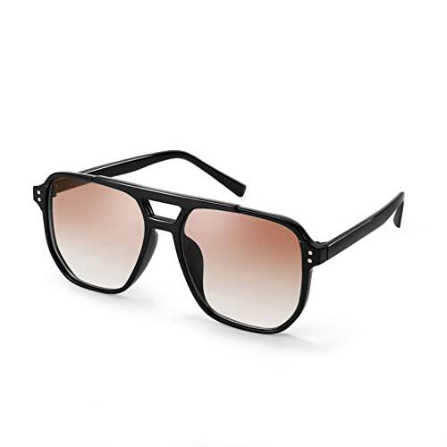 FEISEDY Retro Square Aviator Sunglasses Women Men 70s Vintage Trendy Plastic Frame Sun Glasses B2835 | Amazon (US)