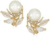 Amazon.com: Anne Klein Gold-Tone & Faux Pearl Clip-On Earrings: Clothing, Shoes & Jewelry | Amazon (US)