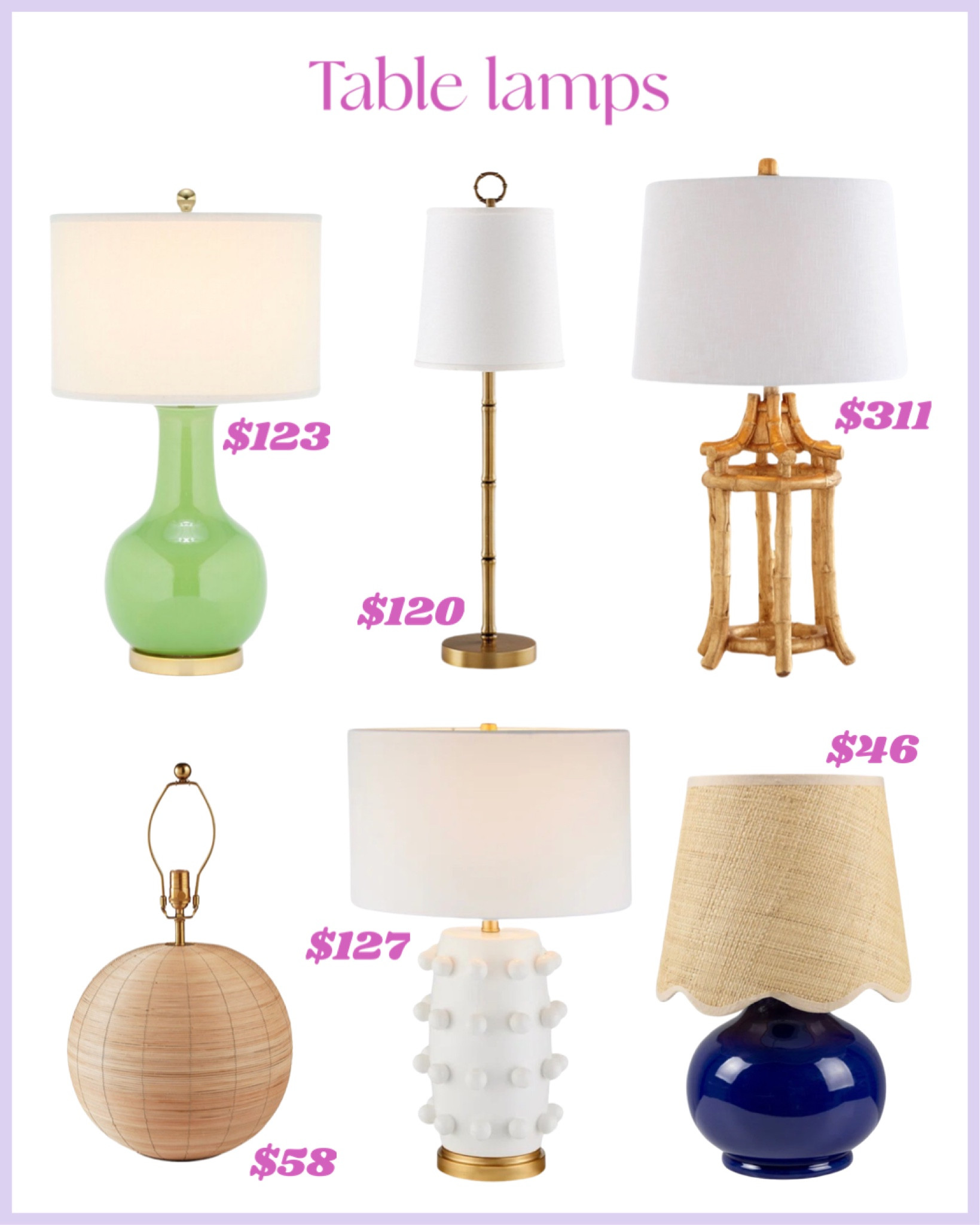 Grandmillenial table lamps collection! I love the deal on the rattan lamp!!

#LTKfindsunder100 #LTKsalealert #LTKhome