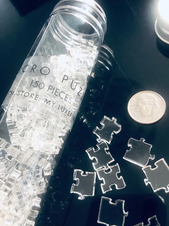 Transparent Clear Impossible Jigsaw Micro Puzzle - 150 Tiny Pieces - Miniature Mini Puzzles - Mot... | Etsy (US)