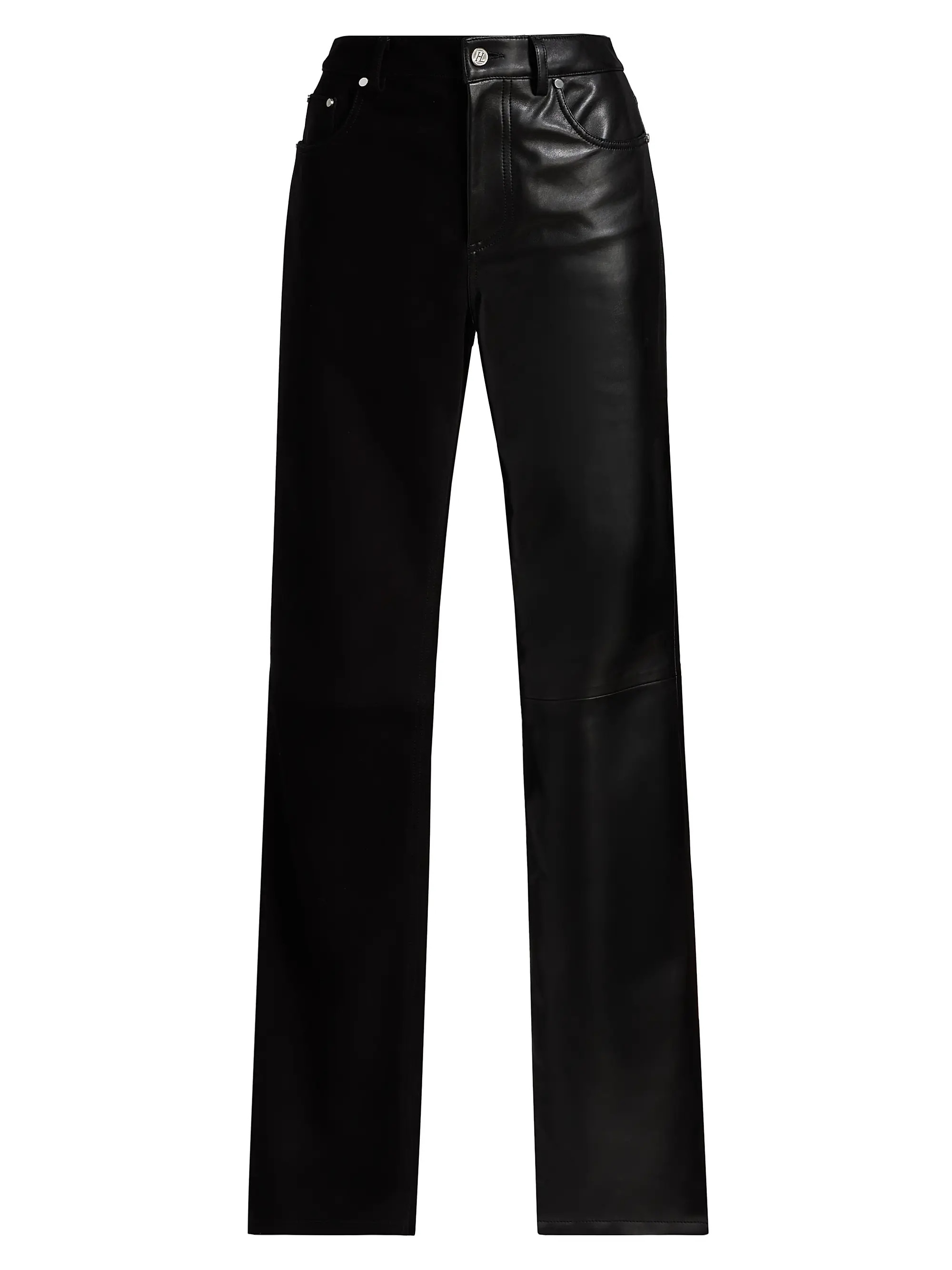 Bisected Leg Five-Pocket Leather Pants | Saks Fifth Avenue