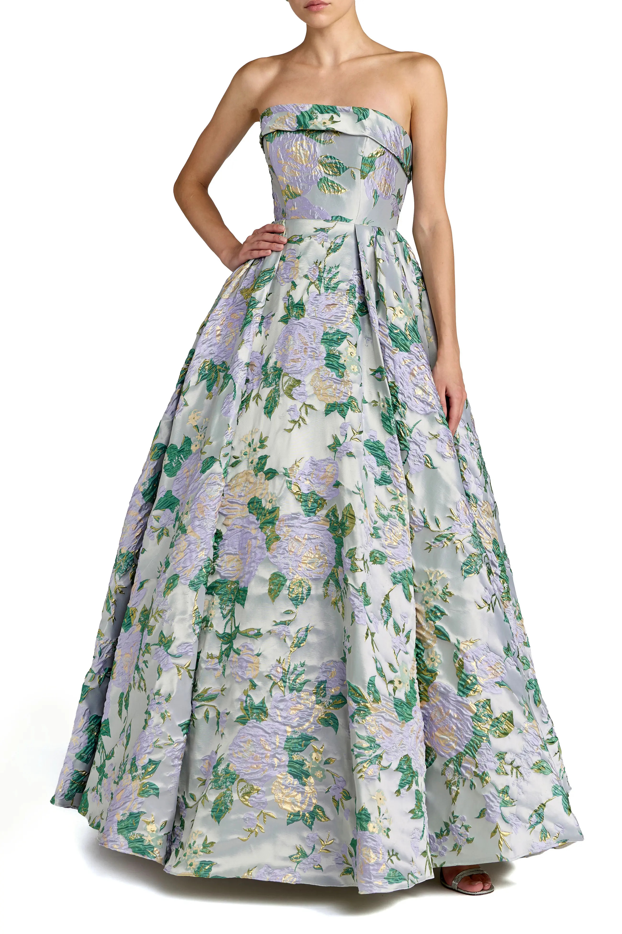 Multicolor Floral Strapless Brocade Ballgown (Women) | Nordstrom | Nordstrom