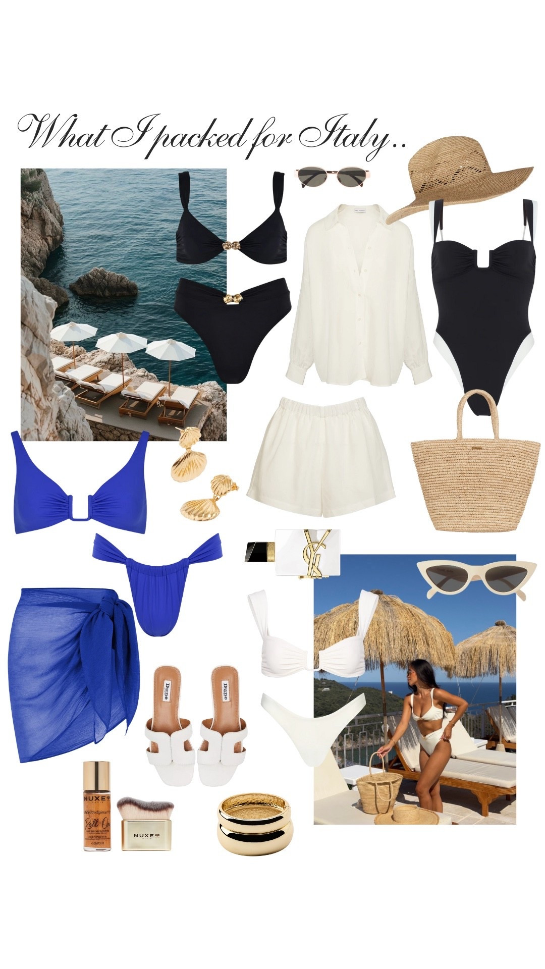 What I packed for Italy 🇮🇹 use the code ITALY15 for 15% off Away That Day ✨ 

Swimwear, holiday packing, holiday outfit inspo, swimsuit 

#LTKeurope #LTKswimwear #LTKtravel