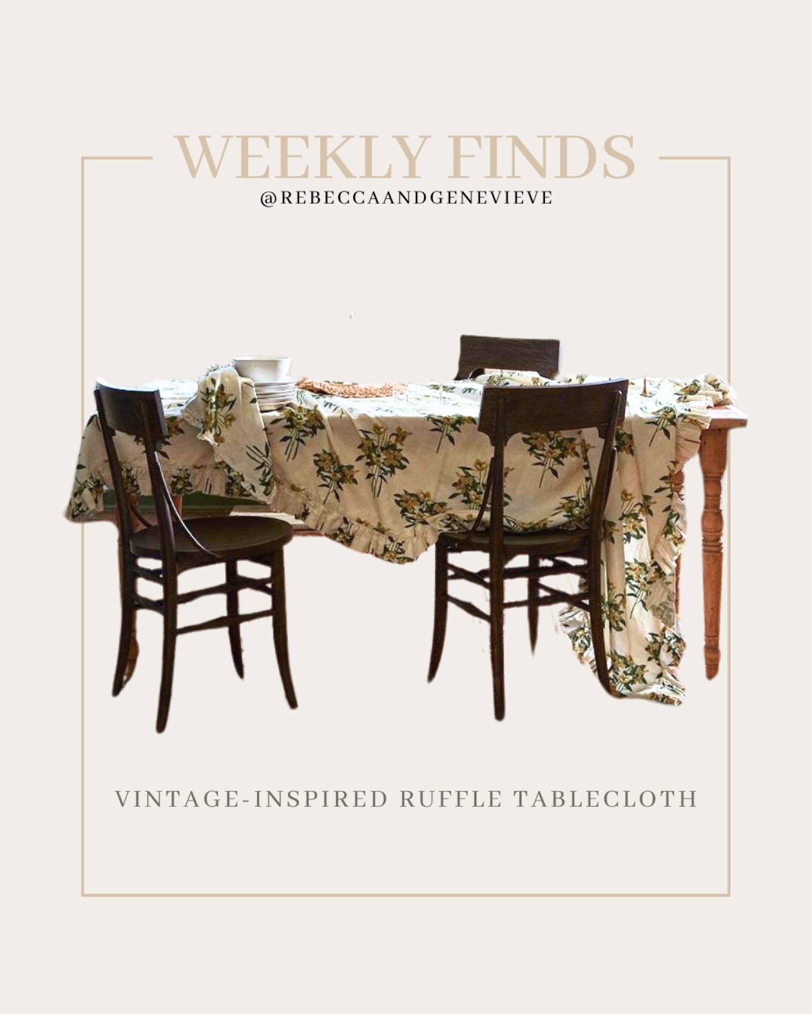 This week's find is this vintage-inspired tablecloth, perfect for the season. 

#LTKhome