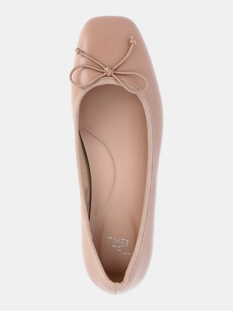 Time and Tru Women's Block Heel Ballet Shoes | Walmart (US)