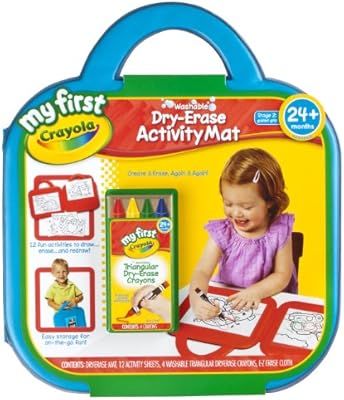Crayola My First Dry Erase Activity Mat Art Gift for Toddlers & Preschool Kids 2 & Up, Washable T... | Amazon (US)