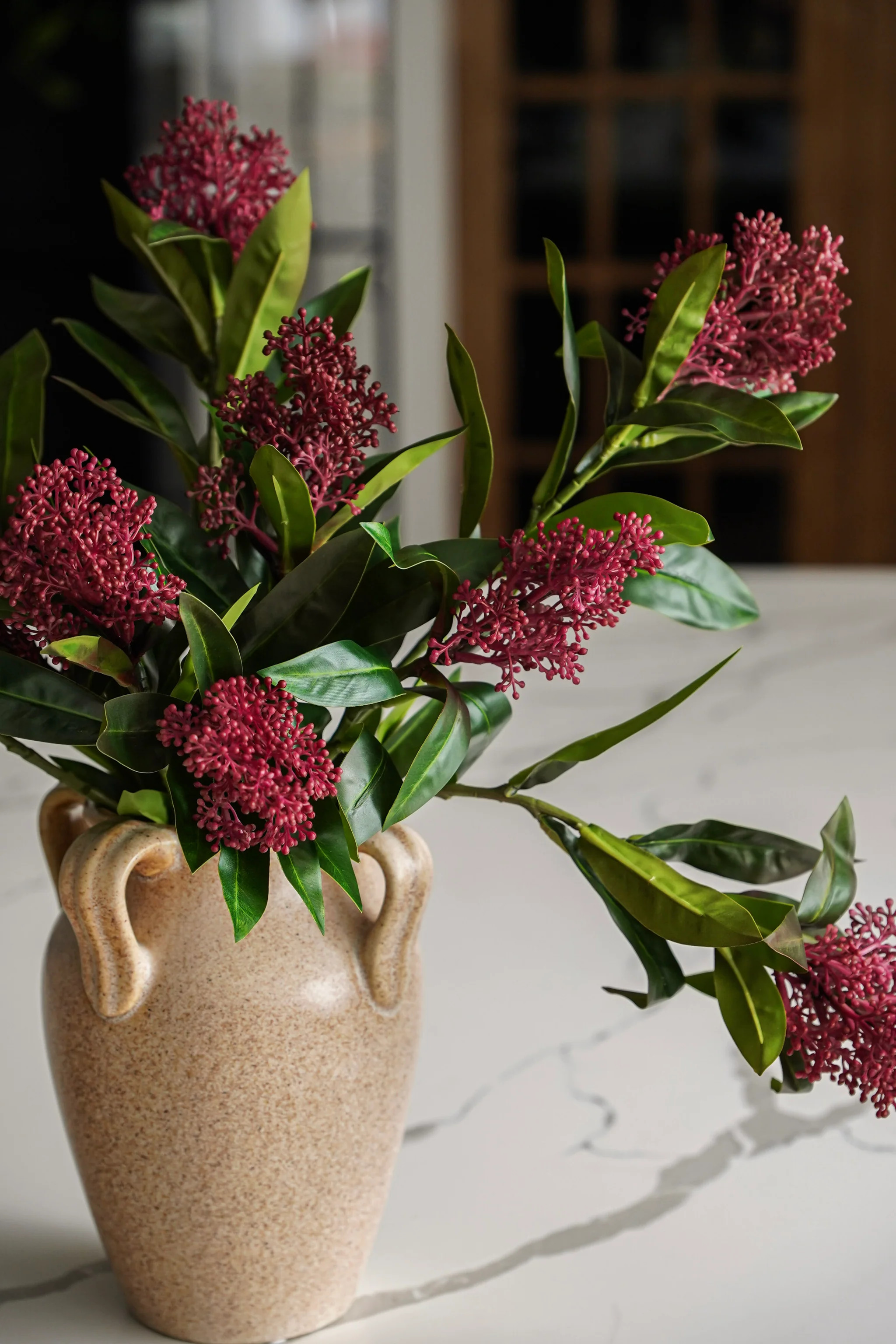 Dusty Rose Berry Branch Stem | MJHome