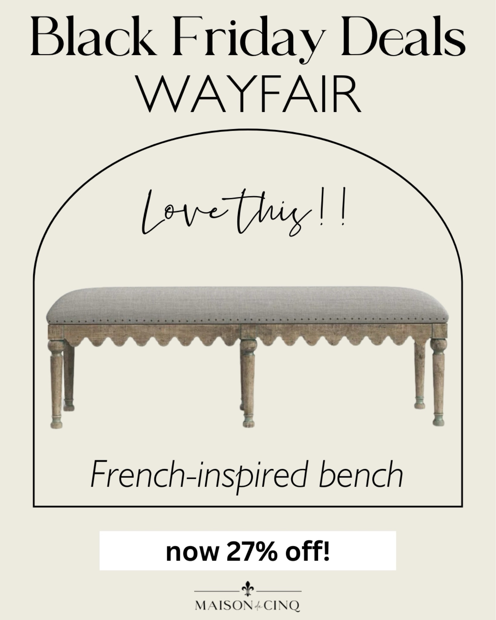 Could not love this bench more and it’s never on sale! Now more than 25% off!

French country, bedroom, French farmhouse, Wayfair finds 

#LTKHome #LTKCyberWeek