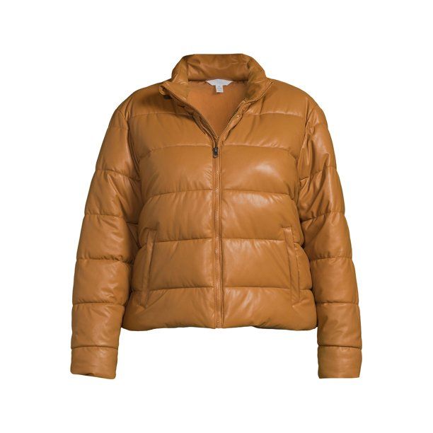 Time and Tru Women's and Plus Puffer Jacket - Walmart.com | Walmart (US)