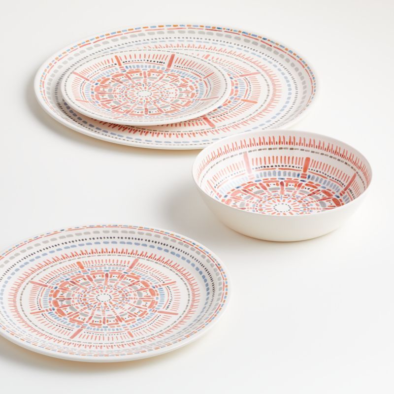 Avril Melamine Medallion Dinnerware | Crate and Barrel | Crate & Barrel