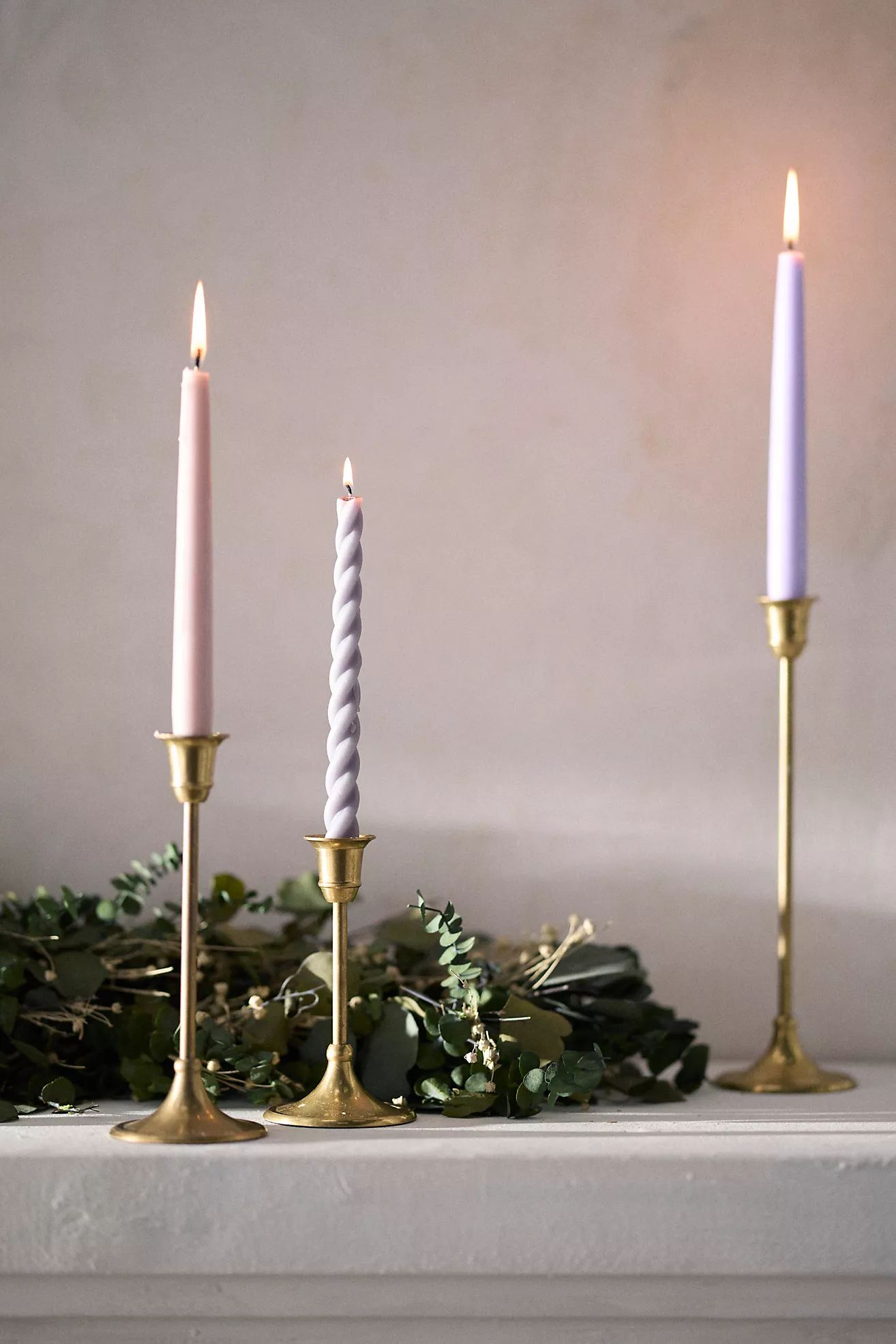 Antiqued Brass Candlestick, Tall | Anthropologie (US)