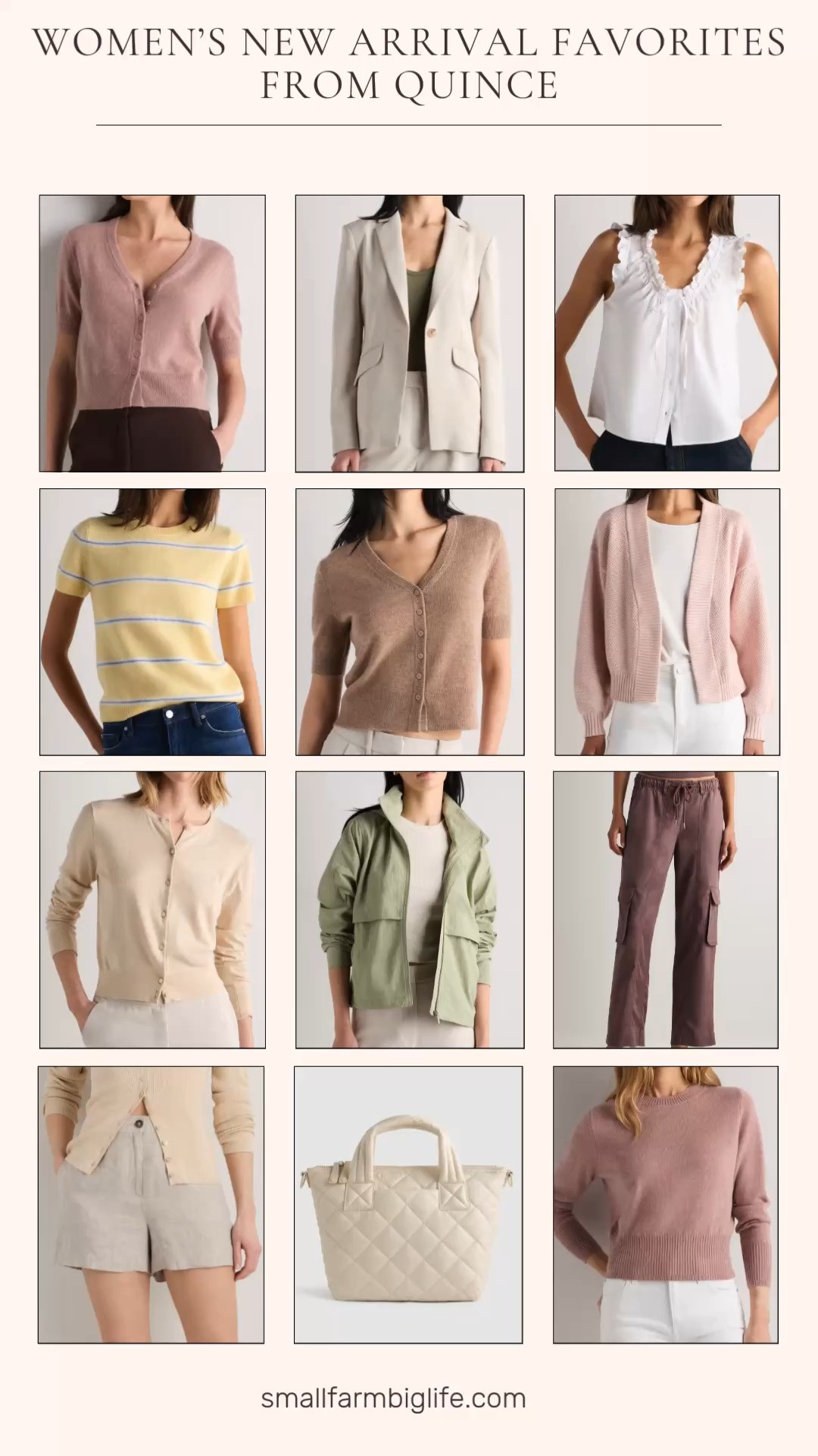 Quince just dropped some beautiful new arrivals and I am obsessed with everything! From luxurious cashmere sweaters and cardigans to linen trouser shorts, a stretch crepe blazer, a quilted crossbody tote, and the most beautiful organic cotton and waffle knit pieces, these are the kind of elevated and effortless wardrobe staples that look so much more expensive than they are. Quince quality at prices that are truly unbeatable. Linking all my favorites below! 

 #LTKgrwm #LTKootd #LTKOver40