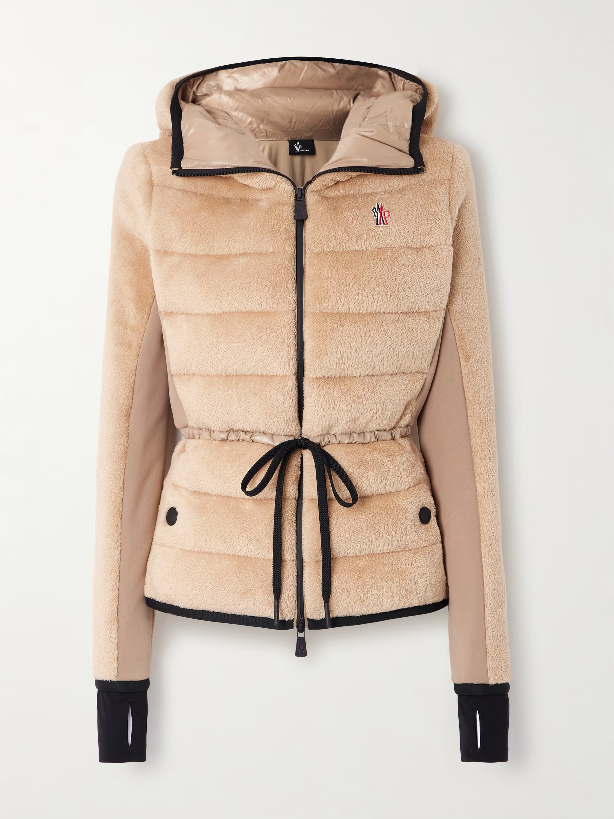Moncler Grenoble's hooded jacket is the perfect piece to cozy up in after a long day on the slope... | NET-A-PORTER (US)