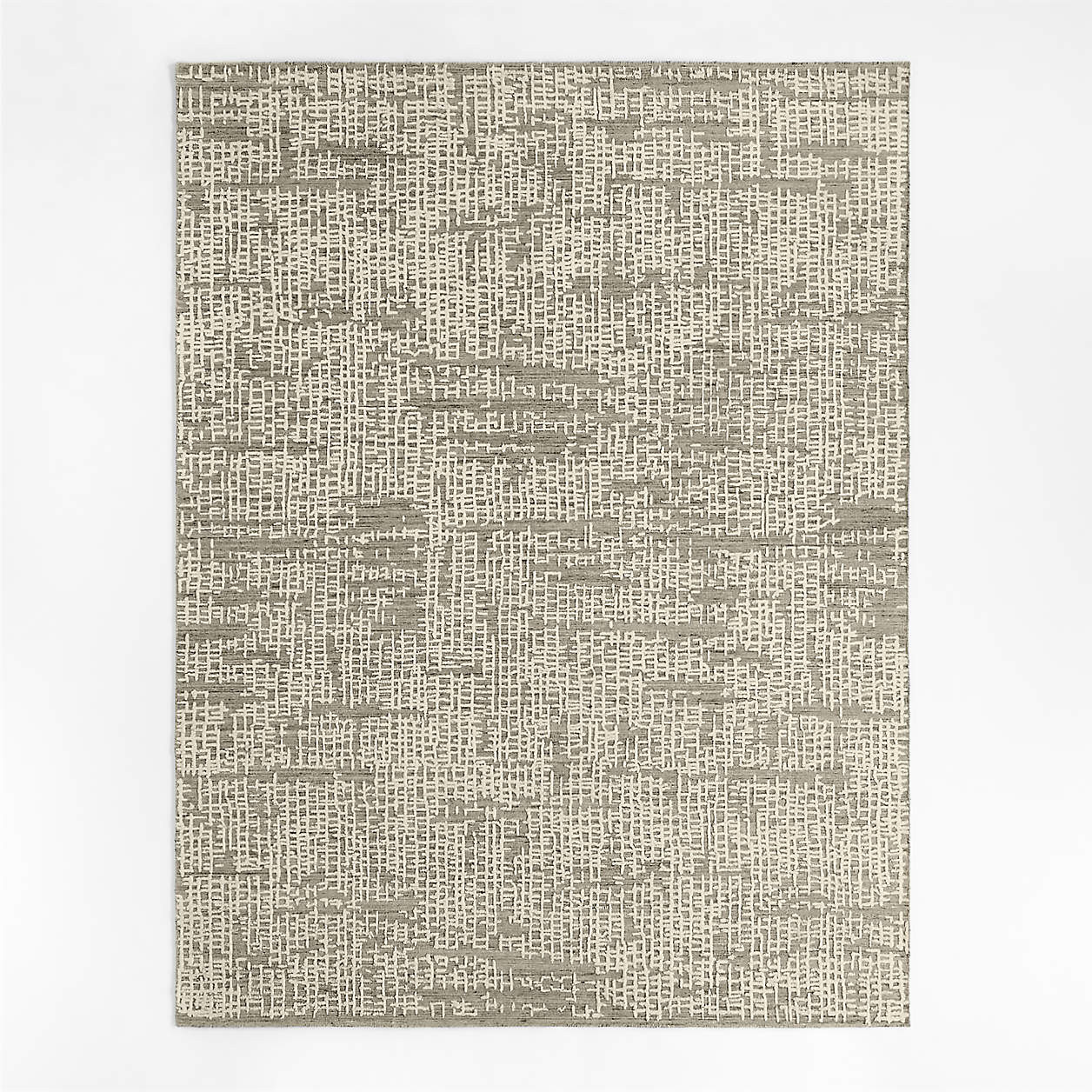 Montauban Wool Blend Handwoven White Area Rug 8'x10' + Reviews | Crate & Barrel | Crate & Barrel