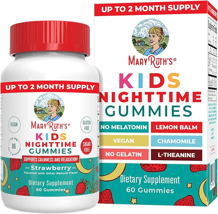MaryRuth Organics Kids Nighttime Gummies | Sugar Free | NO Melatonin with L Theanine, Lemon Balm,... | Amazon (US)