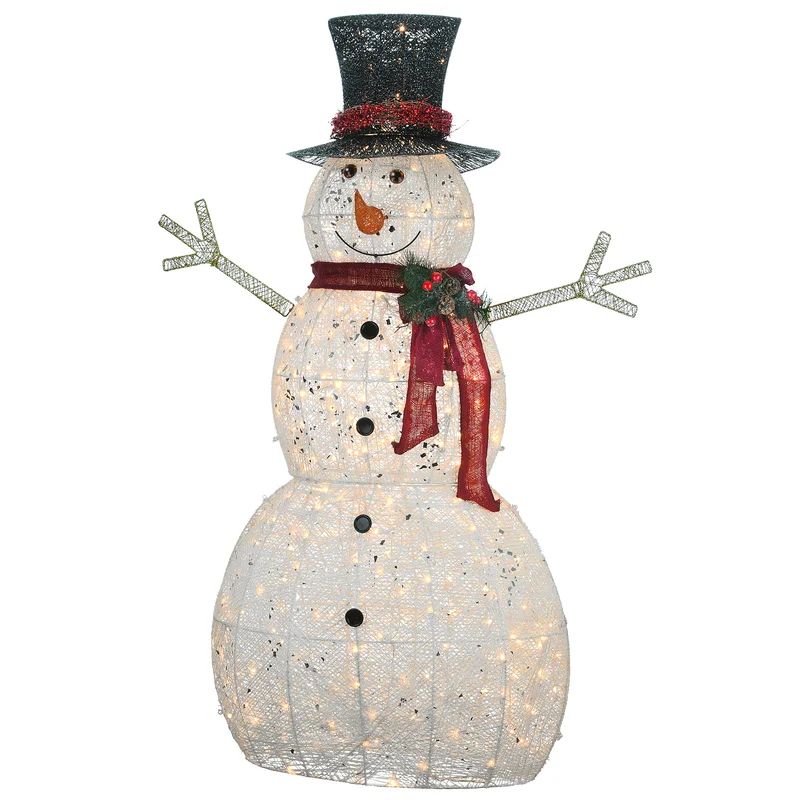 Crystal Snowman Christmas Decoration Lighted Display | Wayfair North America