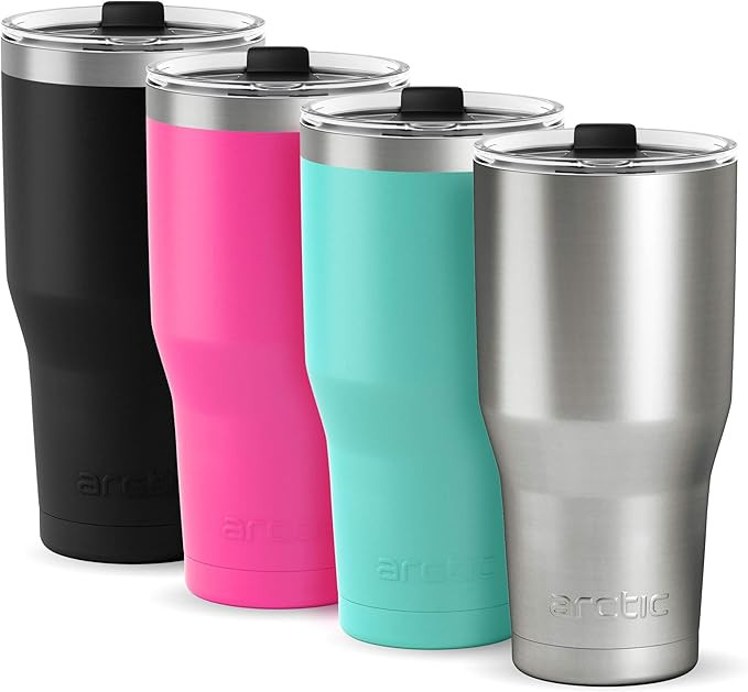 Arctic Tumblers Stainless Steel Camping & Travel 30 oz Tumbler With Lid (Splash Proof), Double Wa... | Amazon (US)