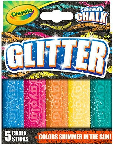 Crayola Outdoor Chalk, Glitter Sidewalk Chalk, Summer Toys, 5 Count | Amazon (US)