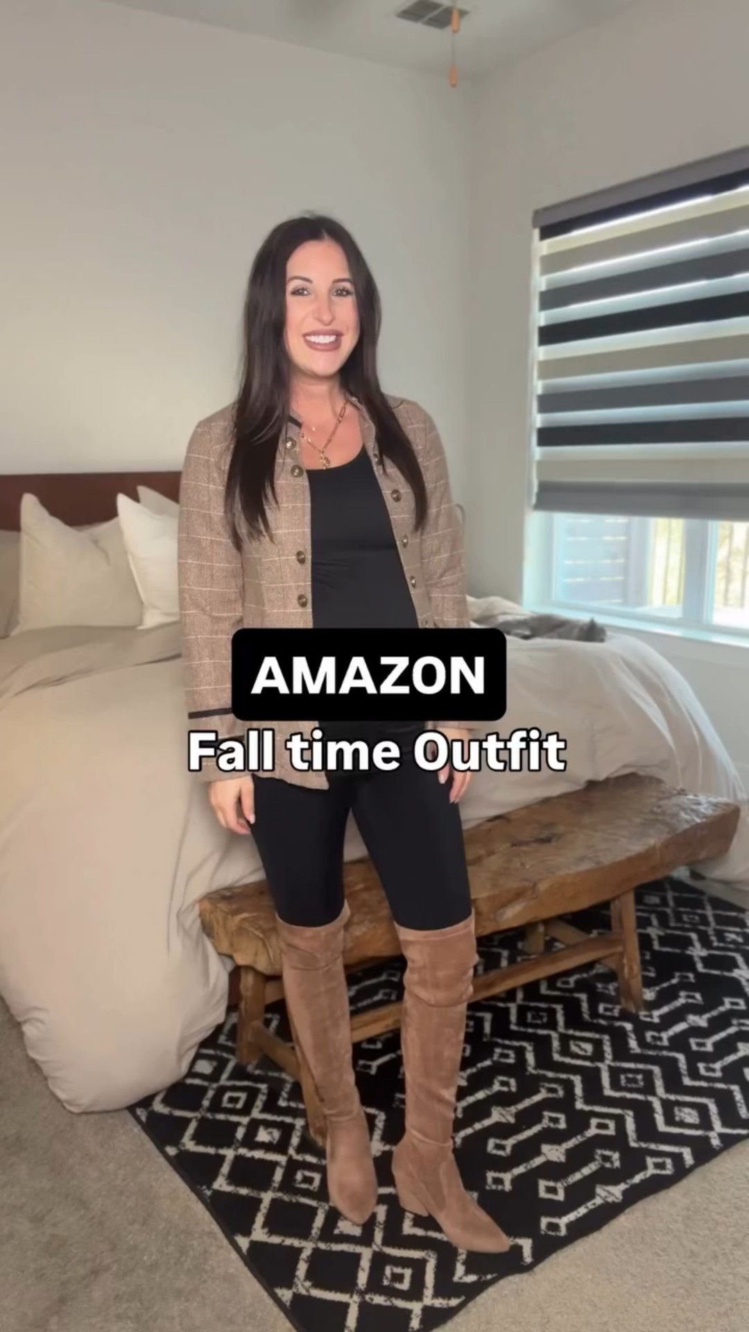 Easy fall time outfit idea! 
Comment for the outfit details. 🩷
#amazonfashion #amazonfinds #affordablefashion #womensfashion #fashionfinds #amazonstyle #maternitystyle #maternityfashion #dressthebump #pregnancystyle @amazonfashion #fallstyle #fallseason #fallfashiontrends #falloutfit