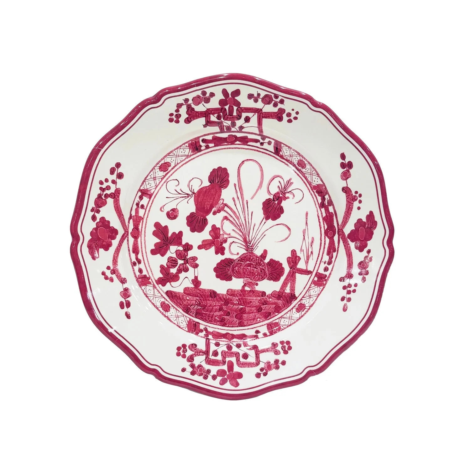 VIDA Faenza 9" Salad Plate (Deep Pink and White) | Wayfair North America