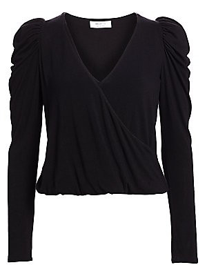 Victoria & Albert Puff-Sleeve Blouson Top | Saks Fifth Avenue