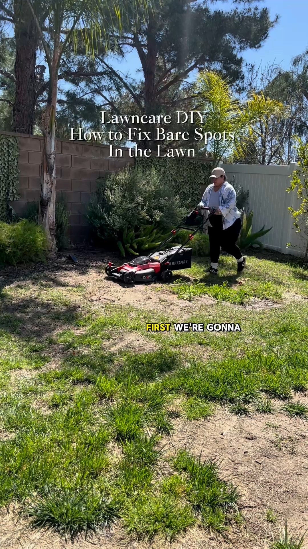 Hola bebes ! Lawn care DIY
How to Fix Bare Spots In the Lawn 🌱

Do you have spots in your lawn ? I did and I don’t wanna pay 💰 to get it fixed we are boujee on a budget over here ! In this economy we DIY when we can 😝 

In 30 days I want my lawn to not look like a para sucia this is what I did !

I did use a seed spreader from Amazon this optional I just find it easier to spread. 

Also make sure you stay off the lawn and water daily I’m doing 7 min daily in the morning you want to keep it damp so growth can happen. 

Re seed if needed and repeat. 

Stay tuned for more month update 