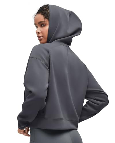 G4Free Women's Sweatshirts Warm Hoodies with Kangaroo Pocket Soft Comfy Pullover Long Sleeve Tops Loose Fit Fall Outfits 2025 (Dark Gray,S) | Amazon (US)