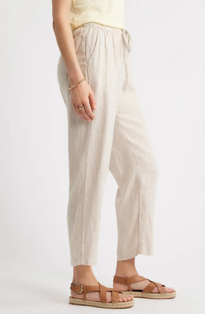 Easy Straight Leg Linen Pants | Nordstrom