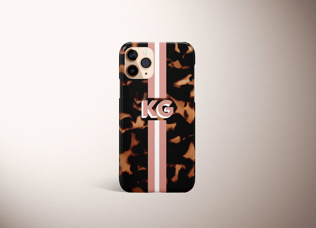 Personalized Initial Stripe iPhone Case Custom Monogram Tortoise iPhone 13 Case iPhone 12 Pro Cas... | Etsy (US)
