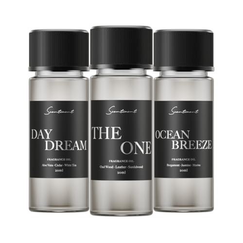 Scentiment Hotel Diffuser Oil Discovery Kit | Inspired by 1 Hotel® Ritz-Carlton® & Luxury Hotel Scents | Aromatherapy Oils with Notes of Cardamom, Tuscan Leather, and Sandalwood (20ml, Top 3 Scents) | Amazon (US)
