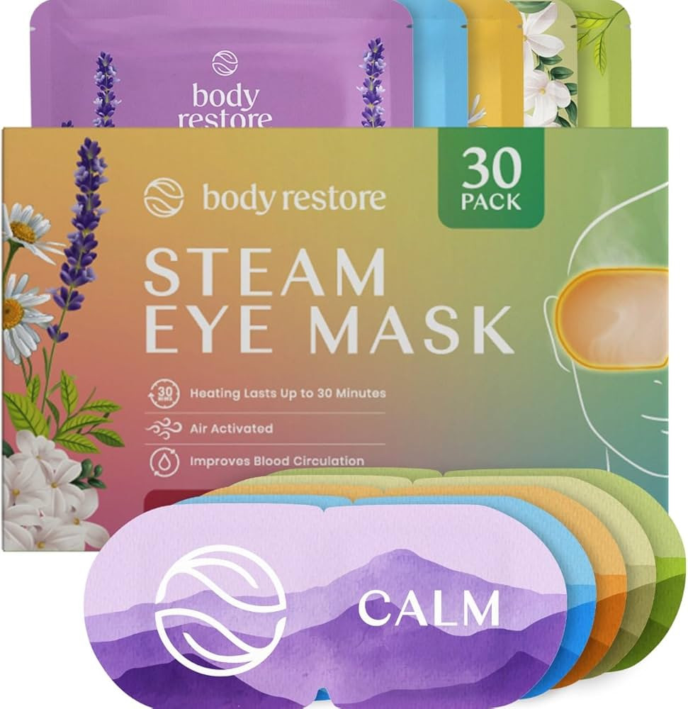Body Restore Heated Eye Mask for Dry Eyes 30 Pack - Self Heating Warm Compress, Christmas Stockin... | Amazon (US)
