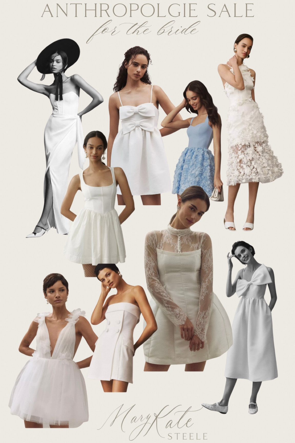 Bridal dresses from the annual Anthropologie sale! These are perfect for a reception dress, bridal shower, bridal luncheon or engagement session!🤍

#LTKWedding #LTKSaleAlert