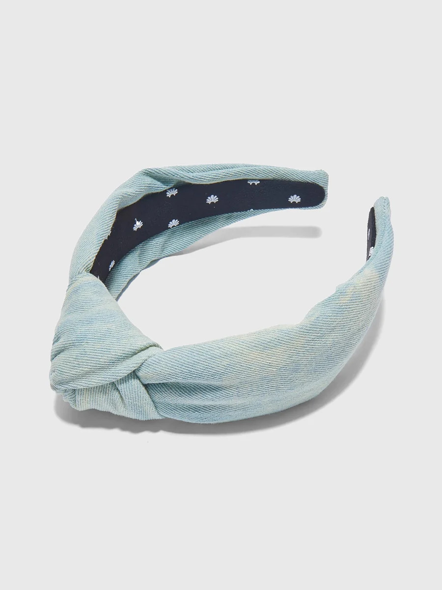 Lele Sadoughi Denim Knotted Headband | Saint Bernard